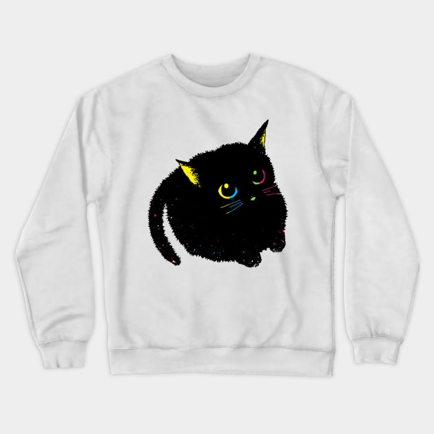 Cute black kitten Crewneck Sweatshirt by clingcling